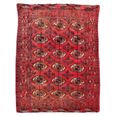 Bobyrugs antiker, strapazierter turkmenischer Bokhara-Teppich 