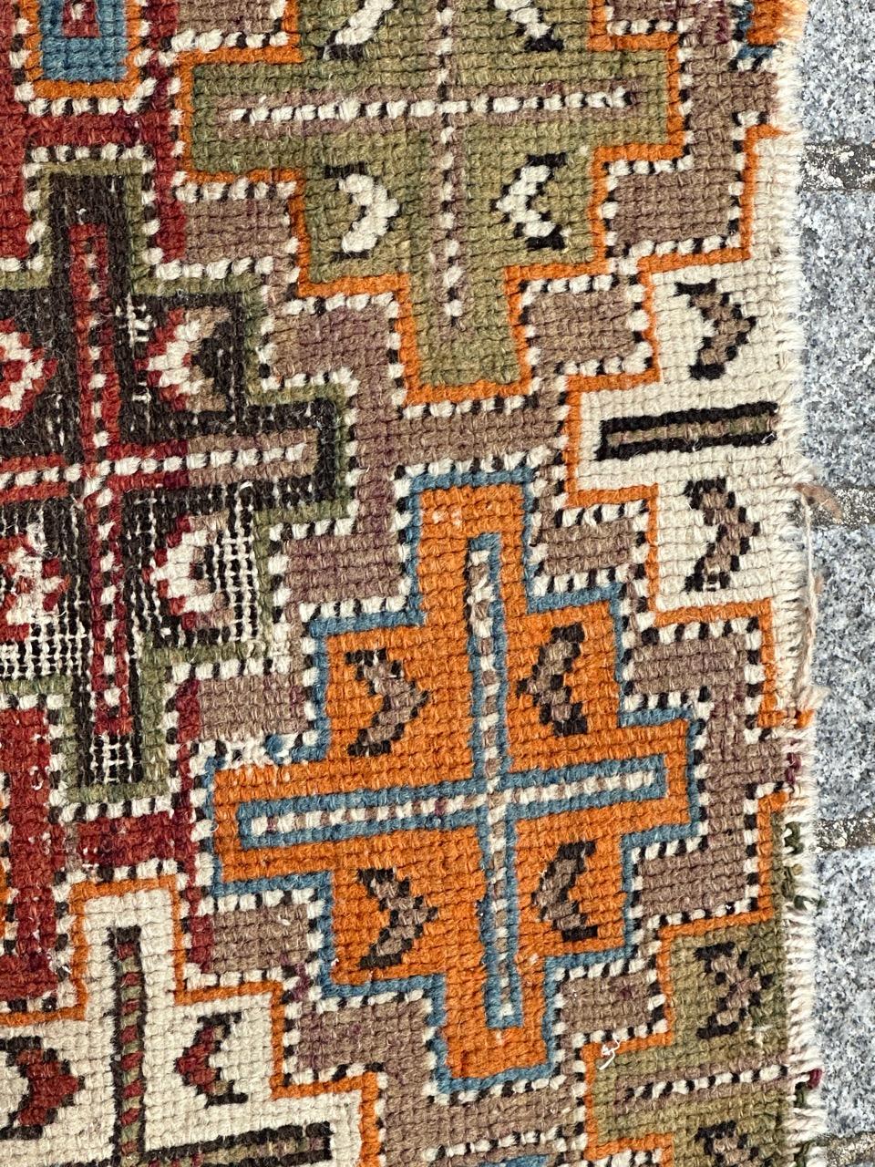 Bobyrugs antiker Schirwan Kaukasisches Teppichfragment im Angebot 4