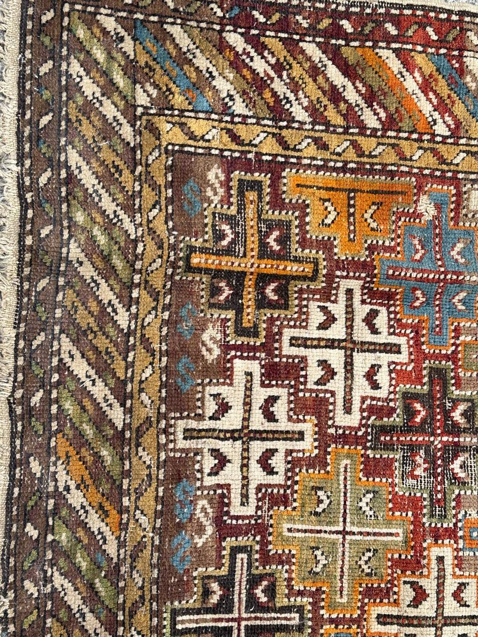 Bobyrugs antiker Schirwan Kaukasisches Teppichfragment (Kasachisch) im Angebot
