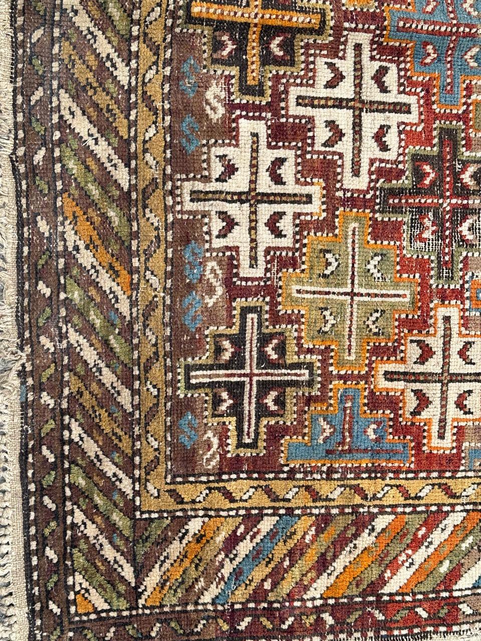 Azerbaijani Bobyrug’s antique shirwan Caucasian fragment of rug For Sale