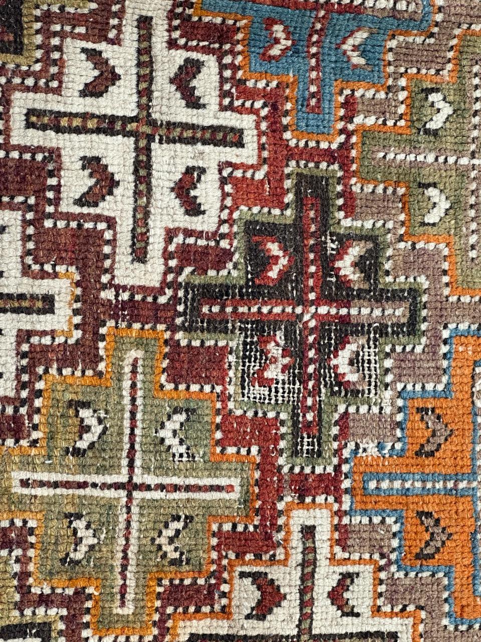 Hand-Knotted Bobyrug’s antique shirwan Caucasian fragment of rug For Sale