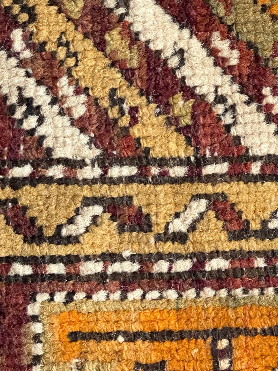 Wool Bobyrug’s antique shirwan Caucasian fragment of rug For Sale