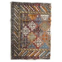 antique shirwan Caucasian fragment of rug