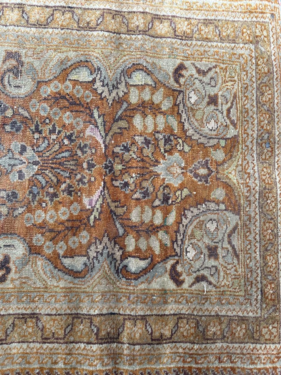 Hand-Knotted Bobyrug’s Antique Tabriz Jafar Rug For Sale