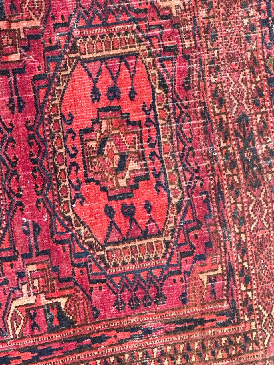 19th Century  Antique Turkmen Yomut Chuval Horse Cover Rug For Sale