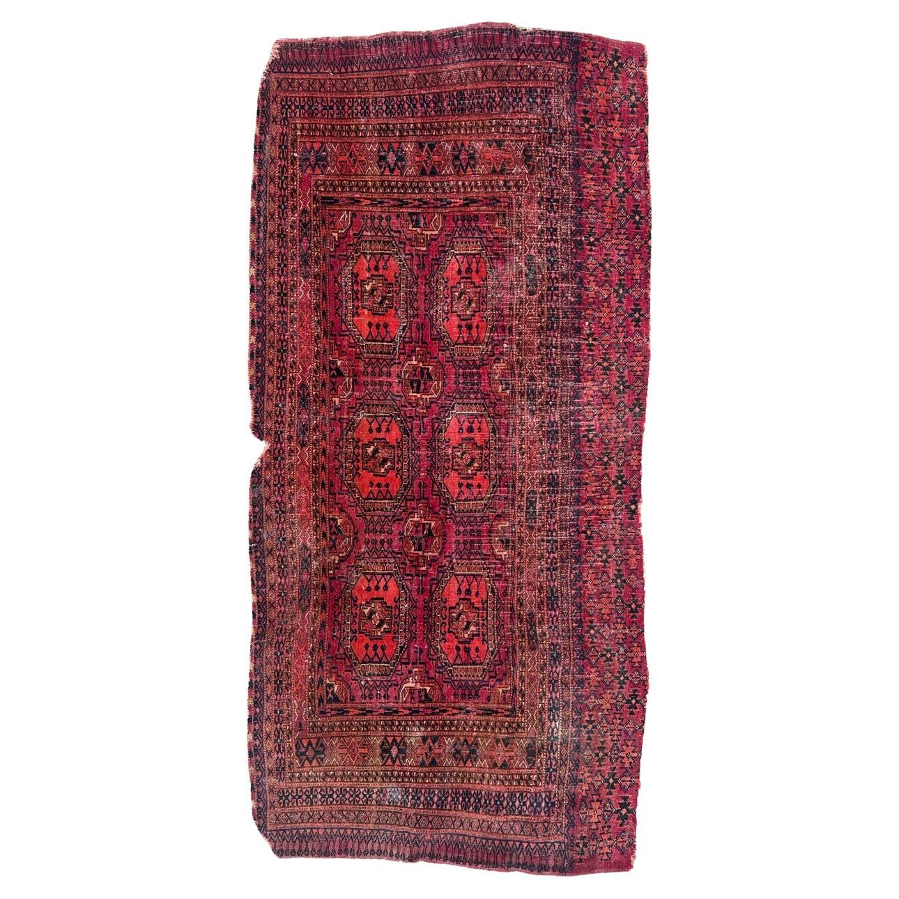  Ancien tapis turkmène Yomut Chuval Horse Cover