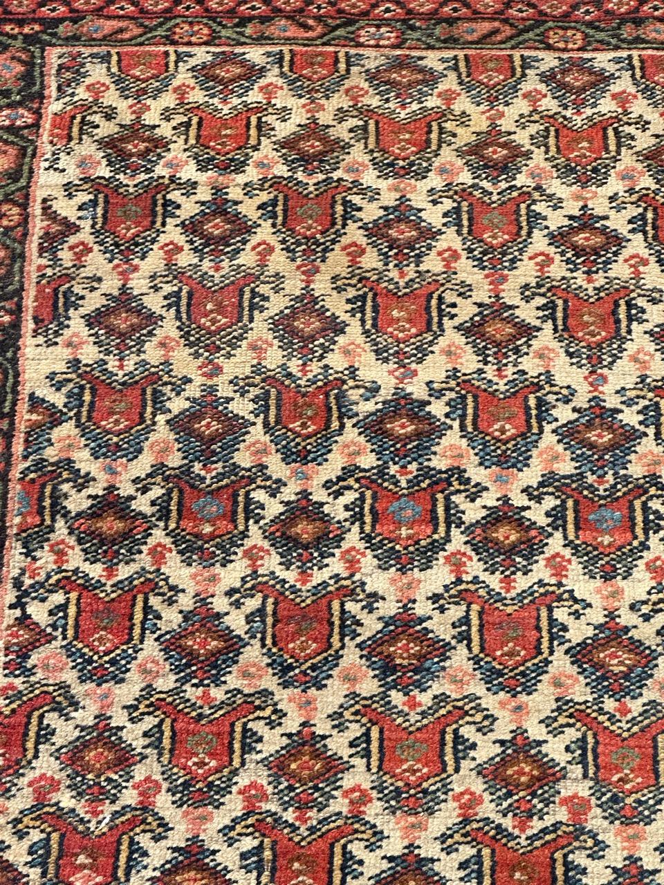 Bobyrug’s Beautiful Antique Decorative Kurdish Malayer Rug For Sale 10