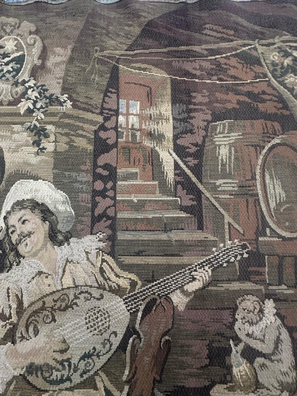 Bobyrug's Beautiful antique French jacquard tapestry Aubusson style en vente 5