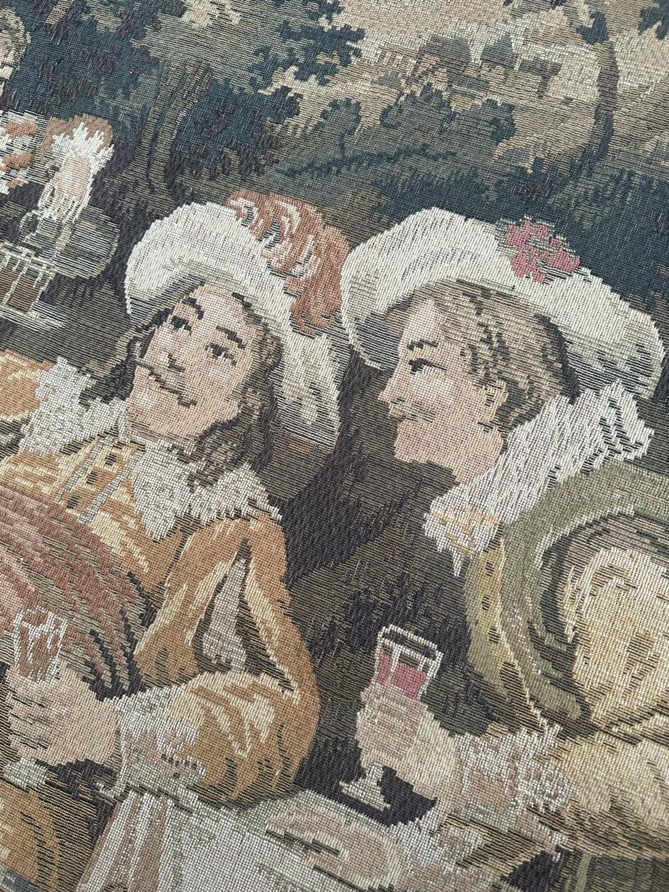 Français Bobyrug's Beautiful antique French jacquard tapestry Aubusson style en vente