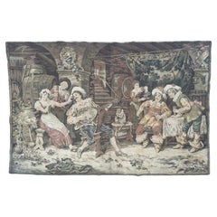 Bobyrug’s Beautiful antique French jacquard tapestry Aubusson style