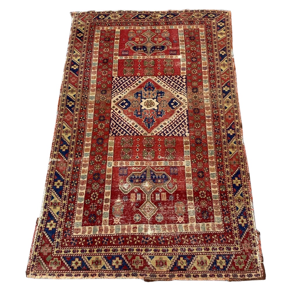 Bobyrug's Beautiful Antique Turkish Sparta Teppich