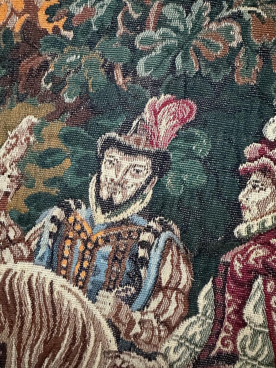 Bobyrug's Beautiful Hunting Französisch Jacquard-Wandteppich im Aubusson-Stil im Angebot 8