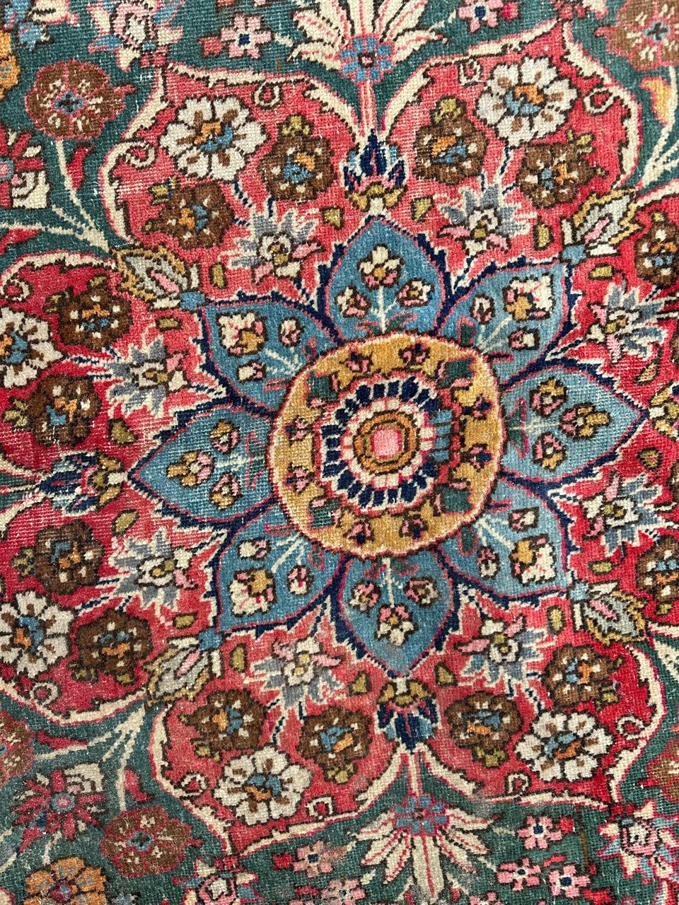 20th Century Bobyrug’s Beautiful large antique Kirman rug  For Sale