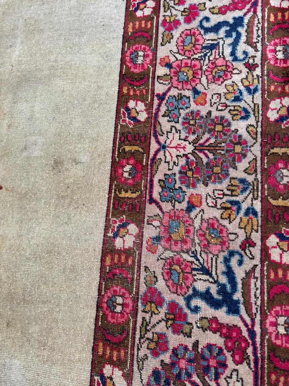 Wool Bobyrug’s Beautiful large antique Kirman rug  For Sale