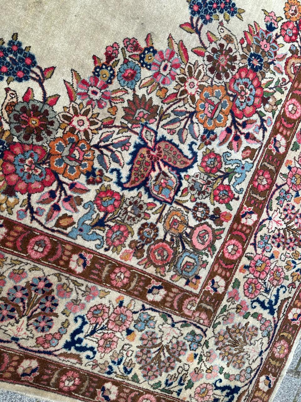 Bobyrug’s Beautiful large antique Kirman rug  For Sale 1