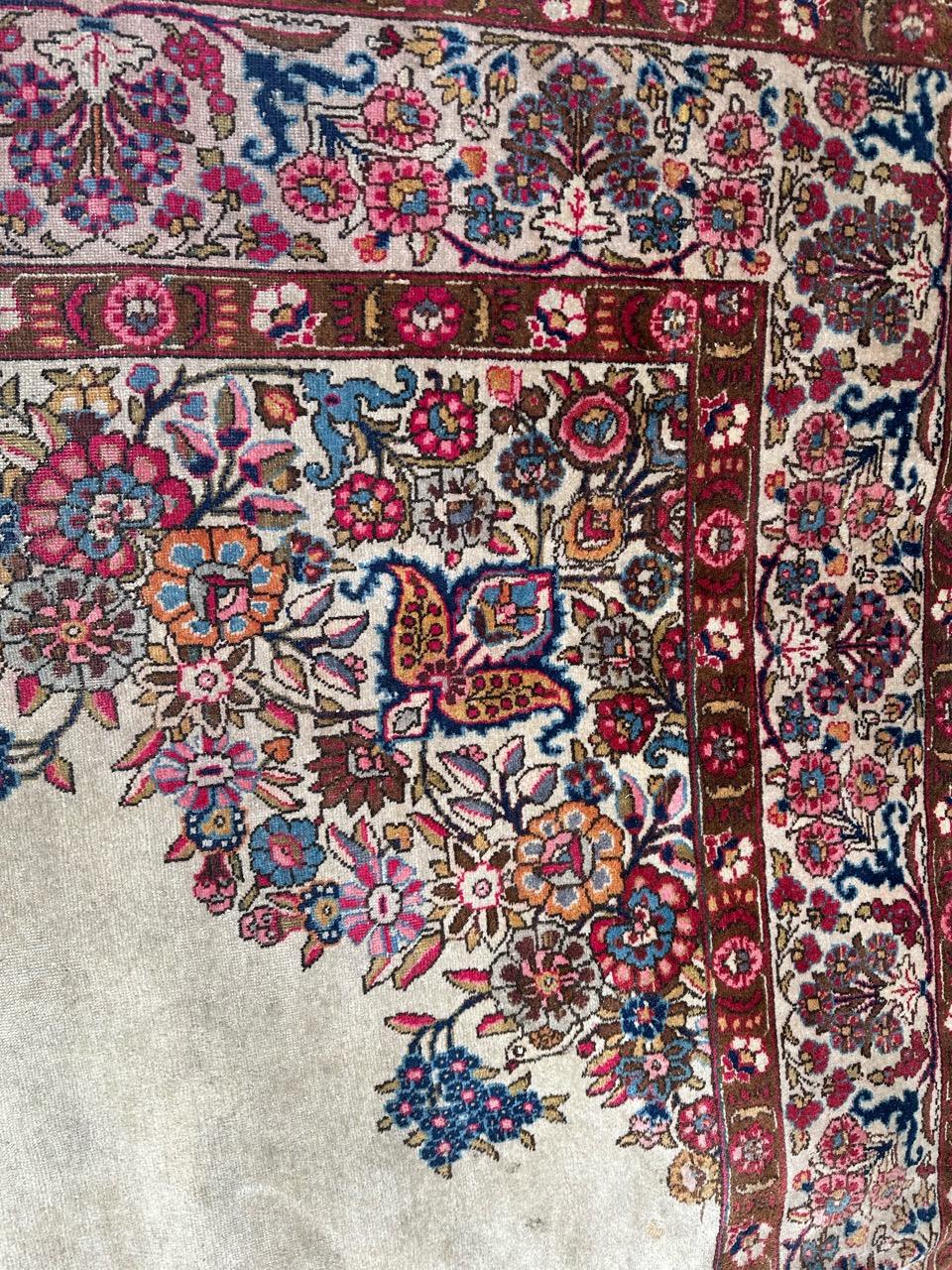 Bobyrug’s Beautiful large antique Kirman rug  For Sale 2