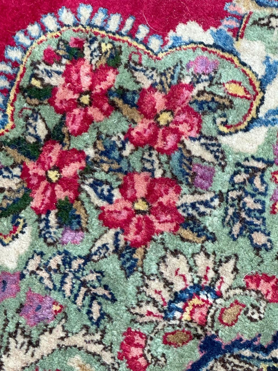 Bobyrug’s Beautiful large mid century distressed Kirman rug  For Sale 10