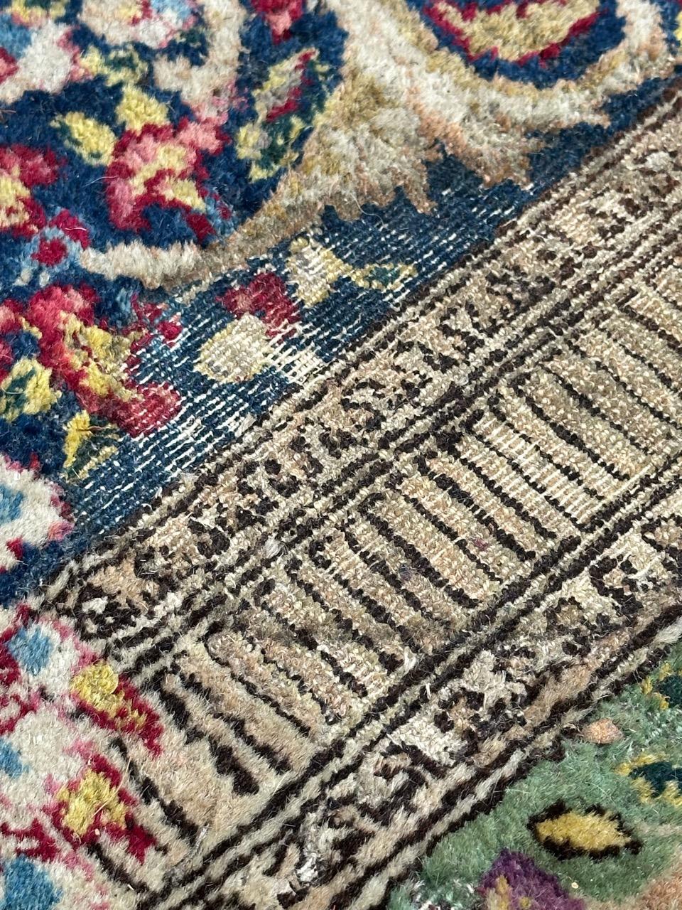 Bobyrug’s Beautiful large mid century distressed Kirman rug  For Sale 12