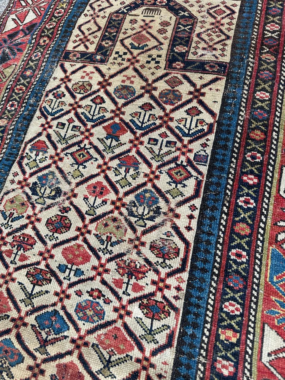 Bobyrug’s Beautiful little antique shirvan daghistan rug  For Sale 5