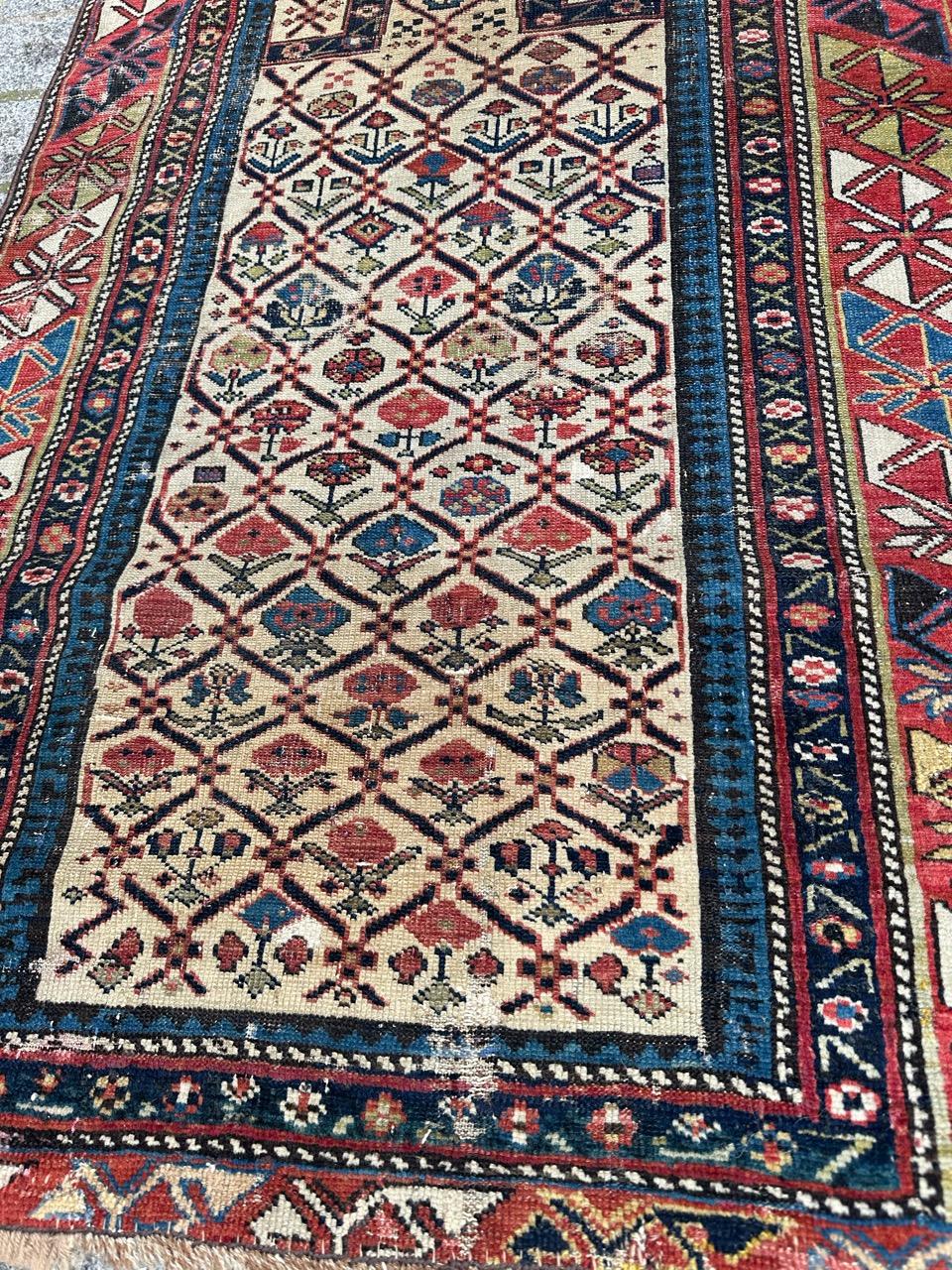Bobyrug's Beautiful little antique shirvan daghistan rug  im Angebot 7