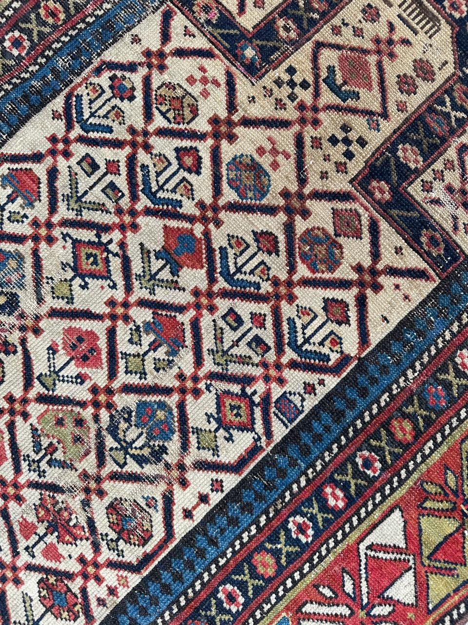 Bobyrug's Beautiful little antique shirvan daghistan rug  im Angebot 12