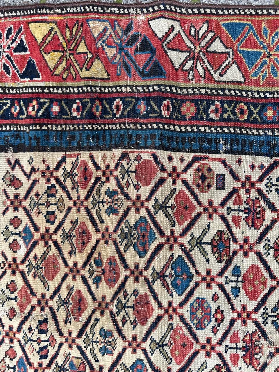 Azerbaijani Bobyrug’s Beautiful little antique shirvan daghistan rug  For Sale