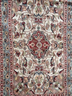 Beautiful small vintage silk and wool Pakistani rug