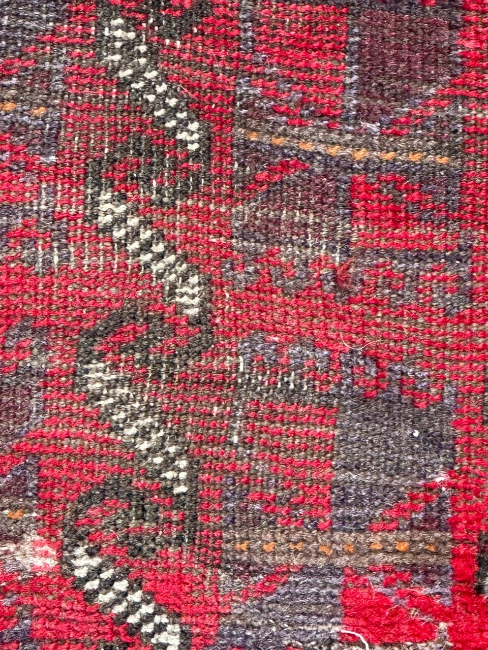 Wool Bobyrug’s Beautiful vintage distressed Turkish rug  For Sale