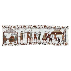 Bobyrug's Schöner französischer gestickter Wandteppich im Vintage-Stil, Bayeux Museum Design