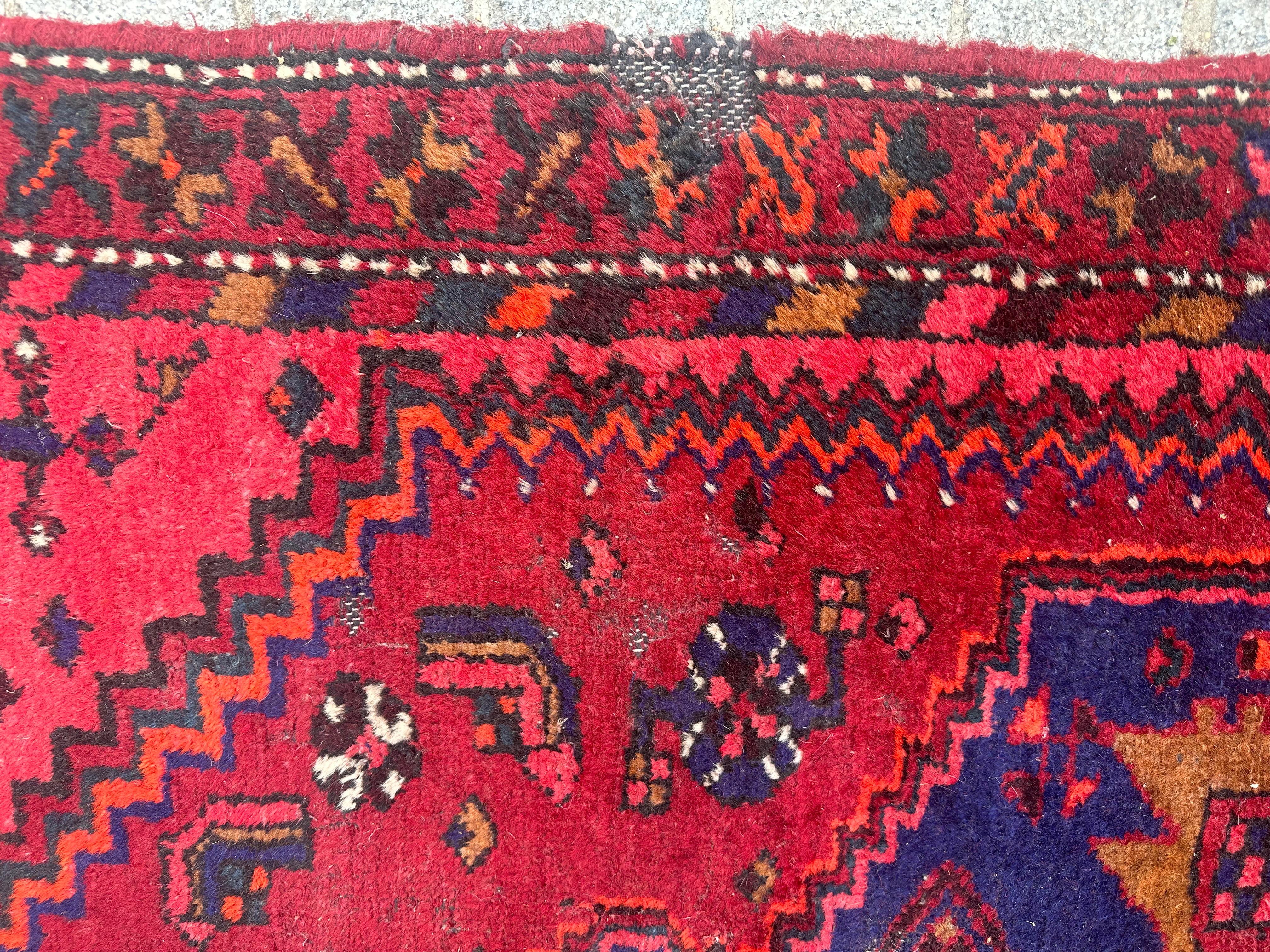 Bobyrug’s Beautiful Vintage Hamadan Rug For Sale 5