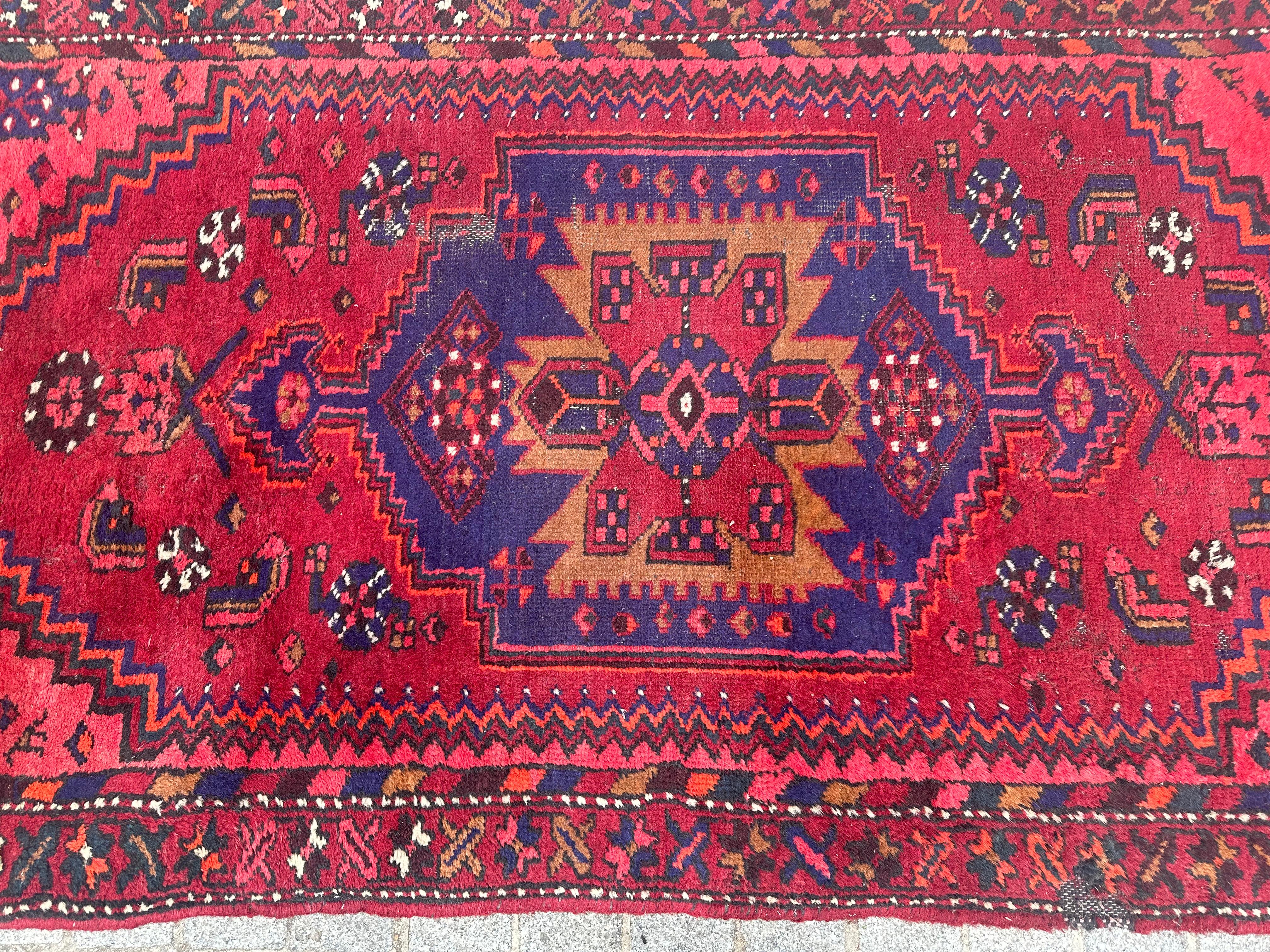 Bobyrug’s Beautiful Vintage Hamadan Rug For Sale 8