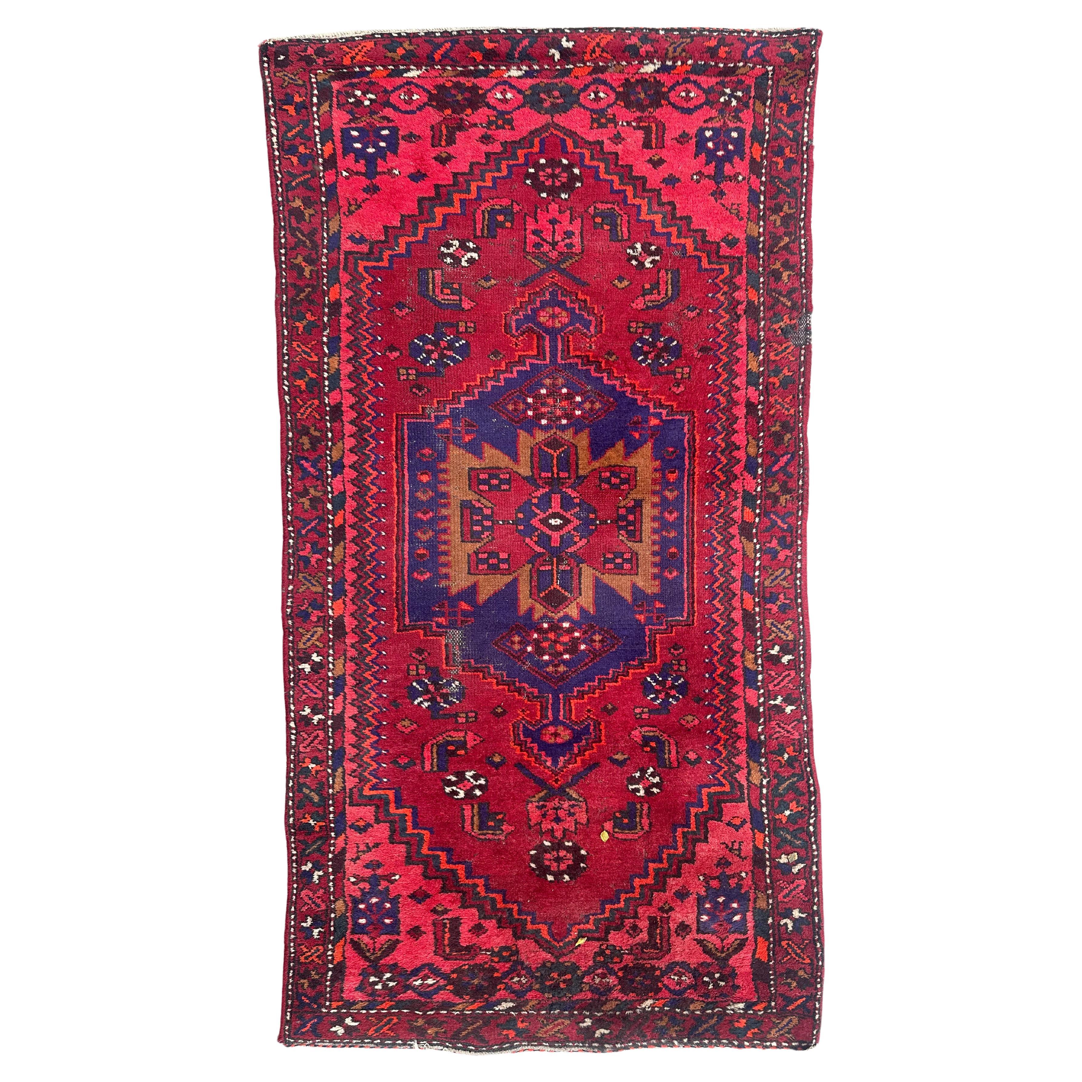 Bobyrug's Beautiful Vintage Hamadan Rug (tapis vintage de Hamadan)