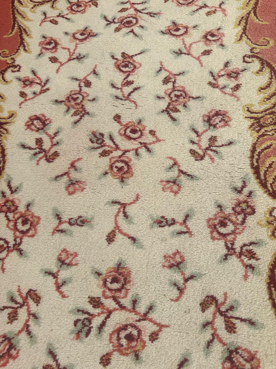 Bobyrug’s Beautiful vintage pair of Aubusson style rugs For Sale 7