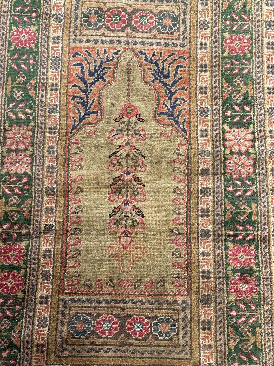 Tabriz Bobyrug’s Beautiful vintage Turkish Kayseri silk rug  For Sale