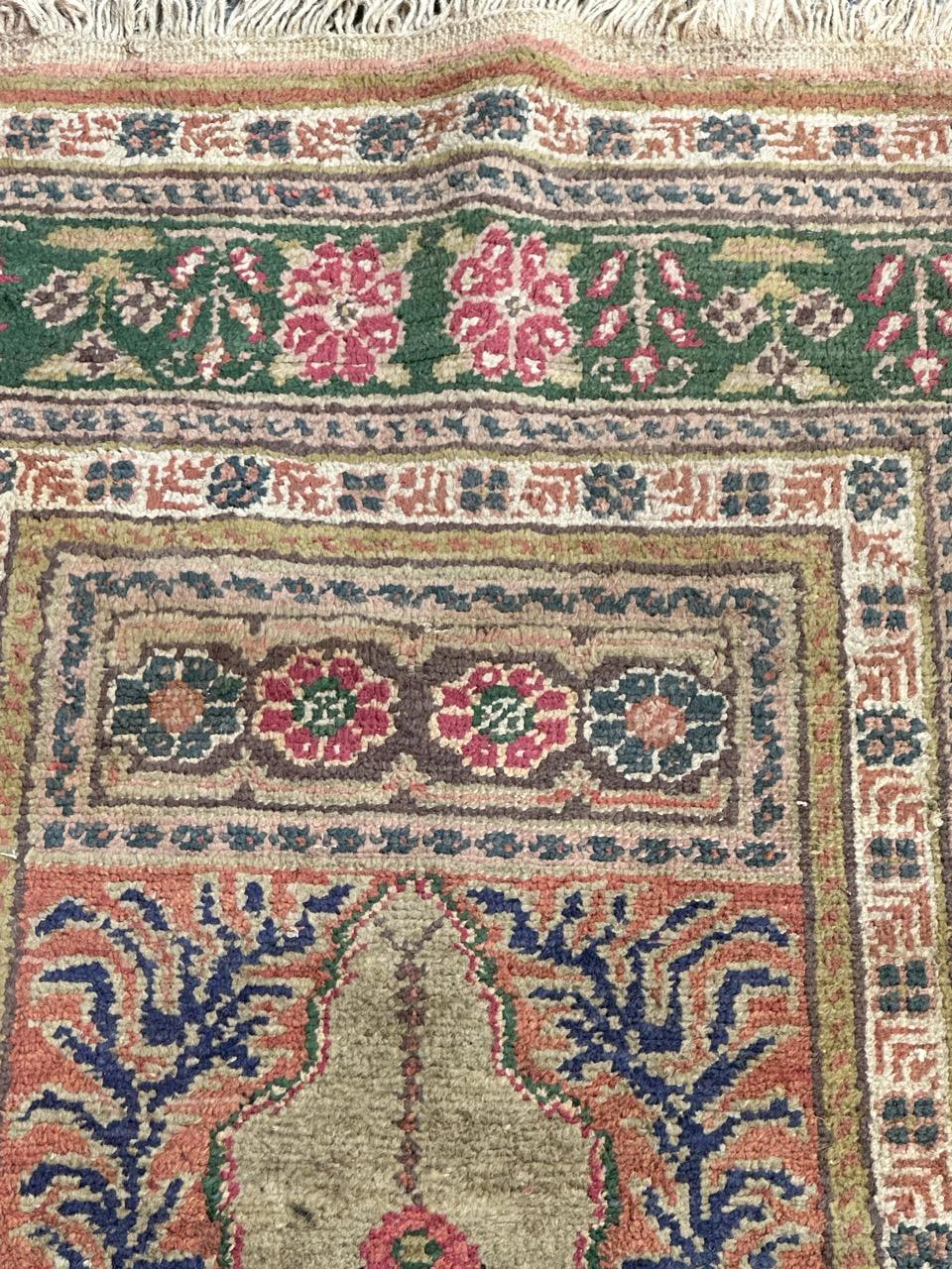 20th Century Bobyrug’s Beautiful vintage Turkish Kayseri silk rug  For Sale