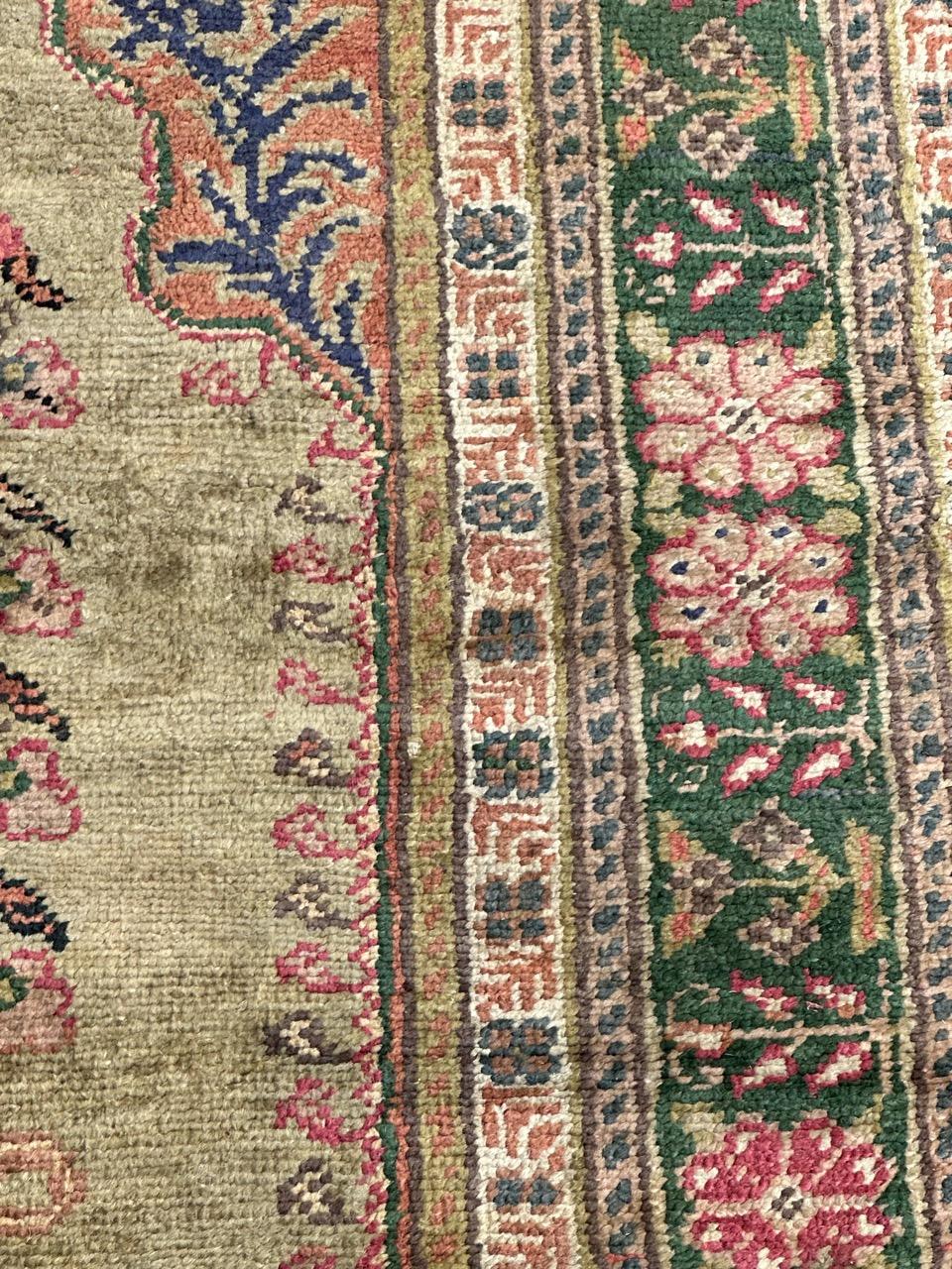 Bobyrug’s Beautiful vintage Turkish Kayseri silk rug  For Sale 1
