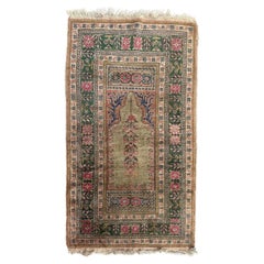 Bobyrug’s Beautiful vintage Turkish Kayseri silk rug 