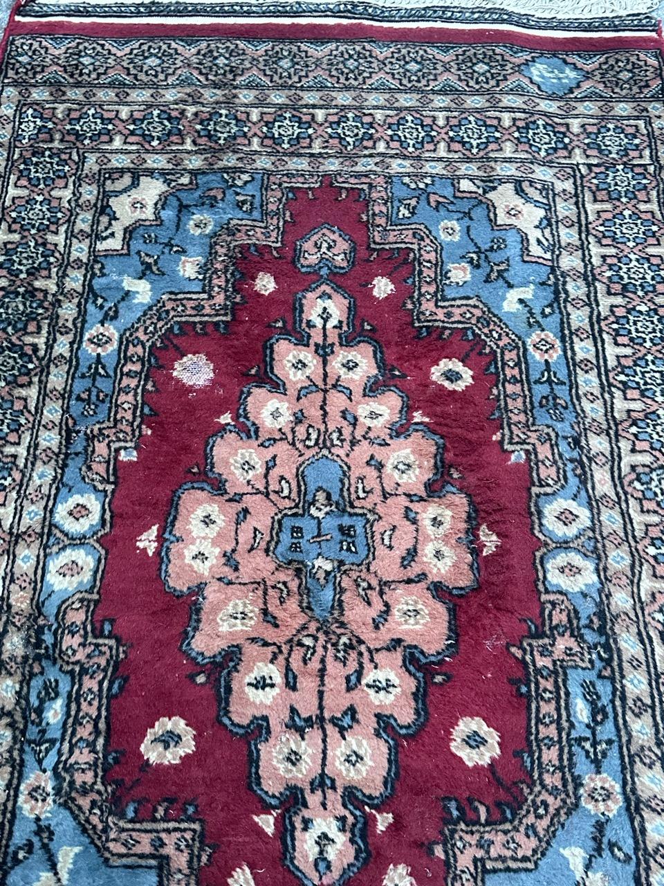 Bobyrug’s Beautiful vintage Turkmen style Pakistani rug  For Sale 8