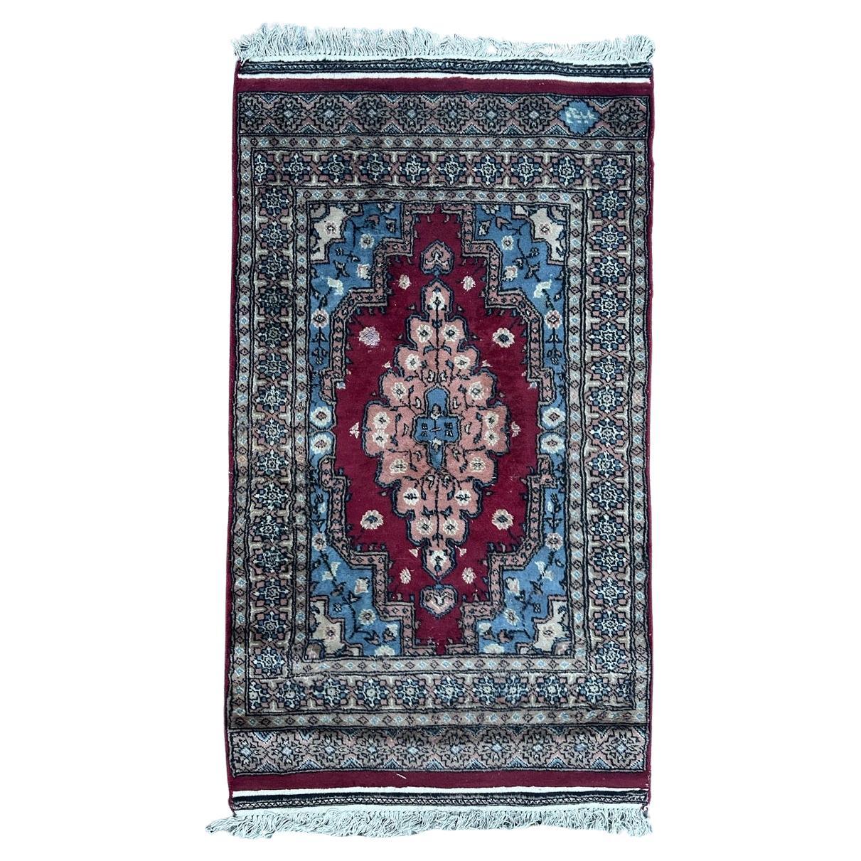 Bobyrug’s Beautiful vintage Turkmen style Pakistani rug  For Sale