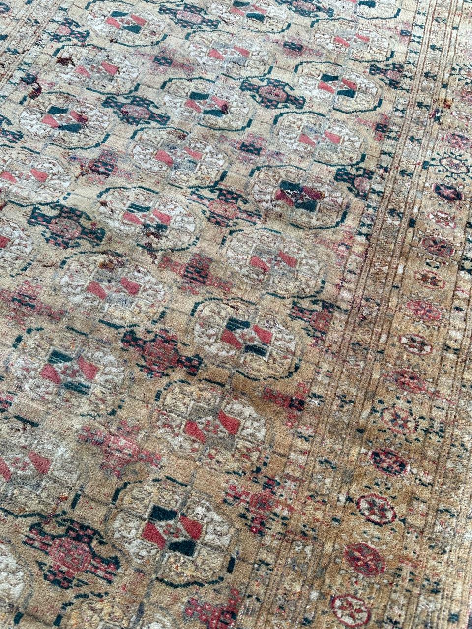 Bobyrug’s distressed antique Bokhara rug  For Sale 6