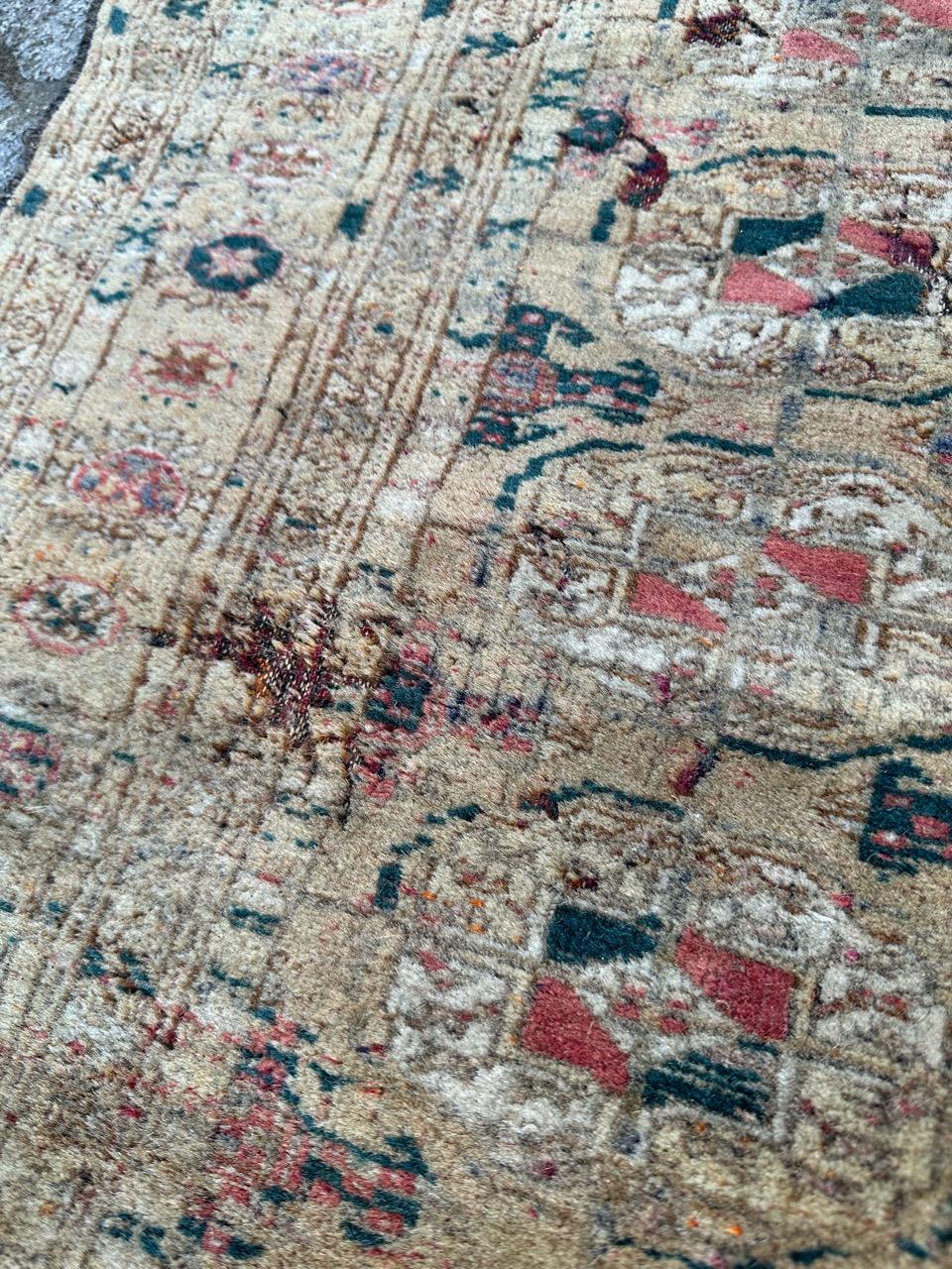 Bobyrug’s distressed antique Bokhara rug  For Sale 8