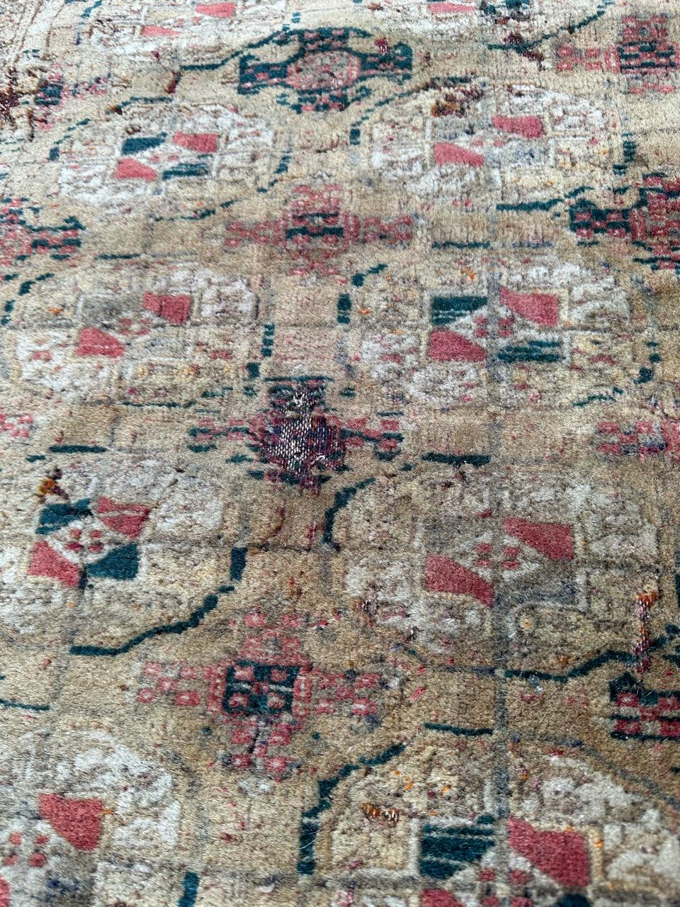 Bobyrug’s distressed antique Bokhara rug  For Sale 9