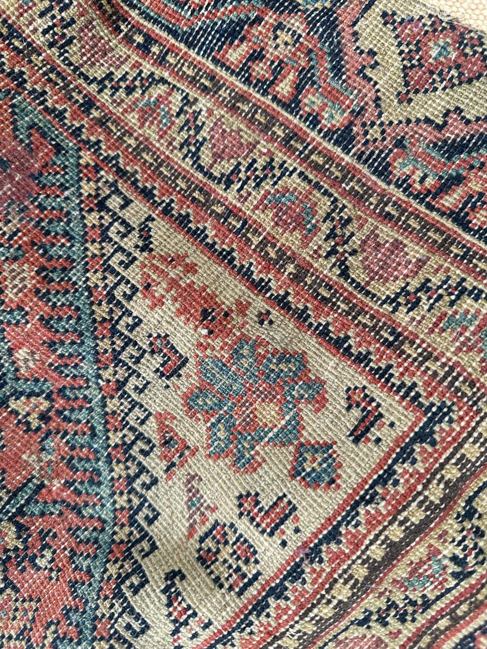 Bobyrug’s distressed antique Farahan rug For Sale 12