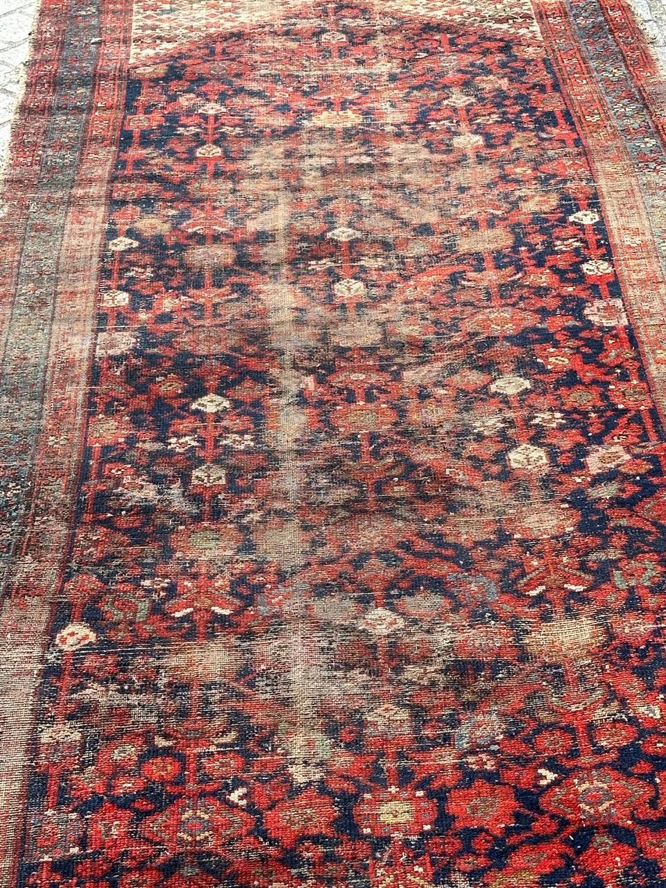 Bobyrug’s distressed antique malayer runner  For Sale 3