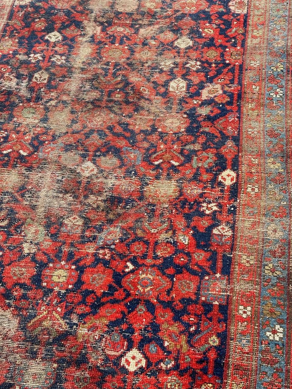 Bobyrug’s distressed antique malayer runner  For Sale 5