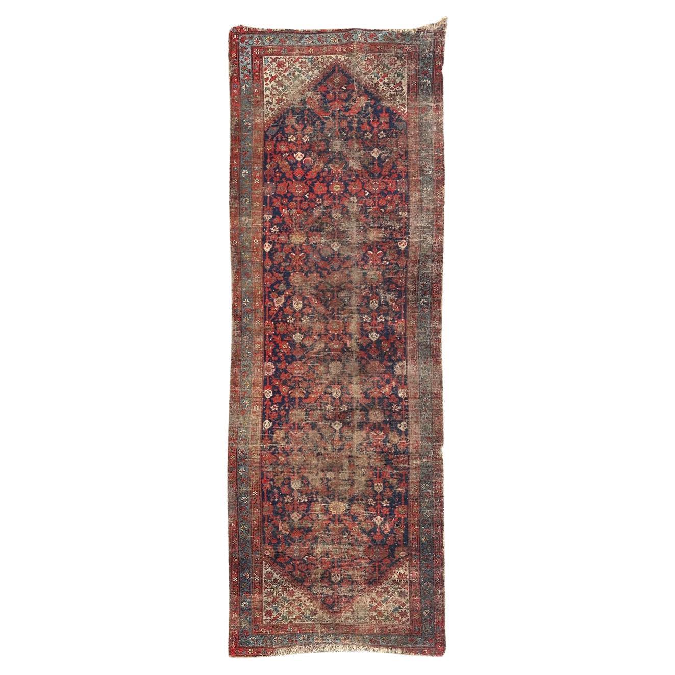 Bobyrug’s distressed antique malayer runner  For Sale