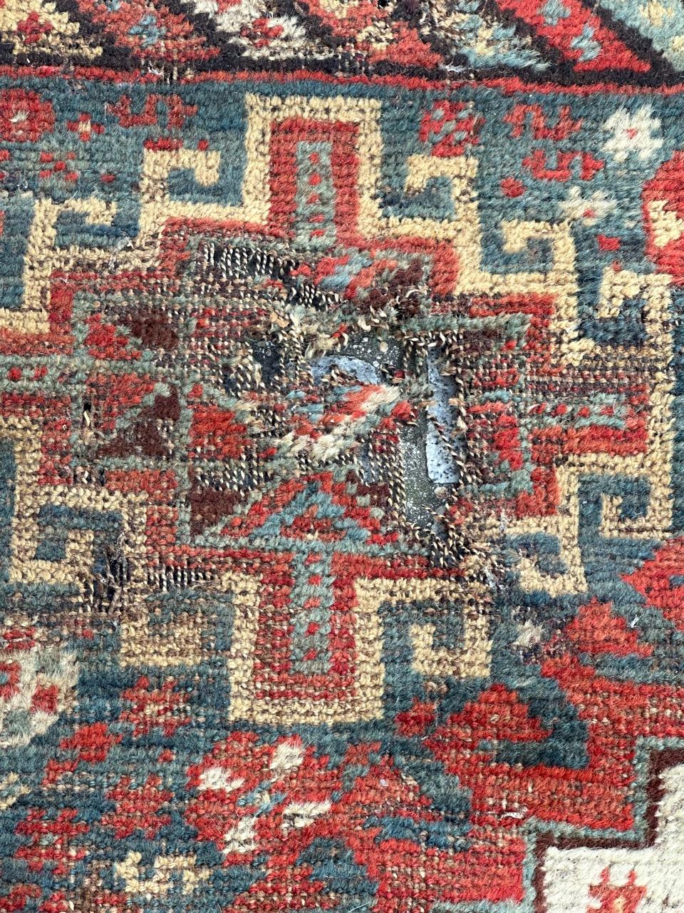 Bobyrug’s distressed antique Shiraz rug For Sale 1