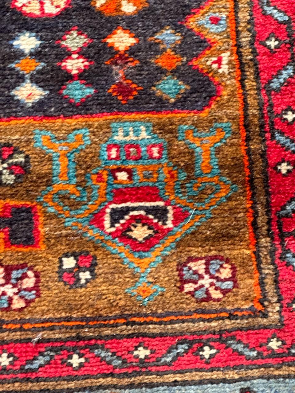 Bobyrug’s distressed mid century Hamadan rug For Sale 6