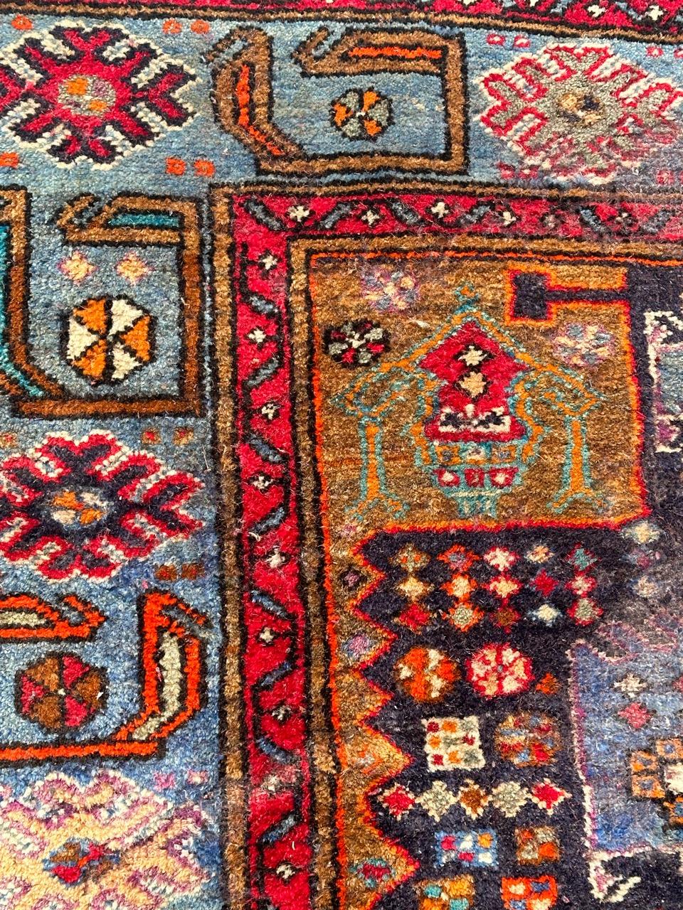 Bobyrug’s distressed mid century Hamadan rug For Sale 9