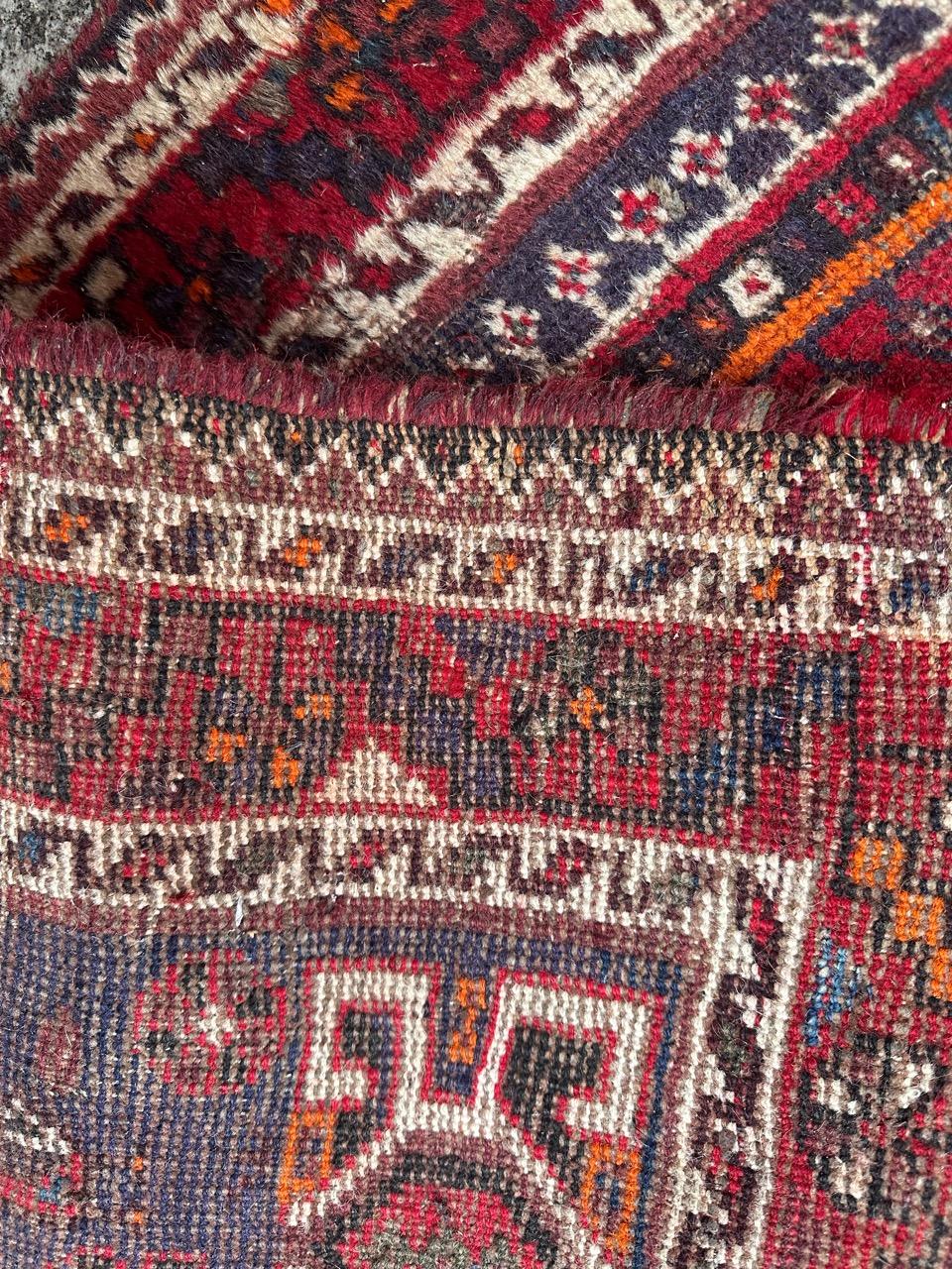 Bobyrug’s distressed mid century tribal Shiraz rug  For Sale 9